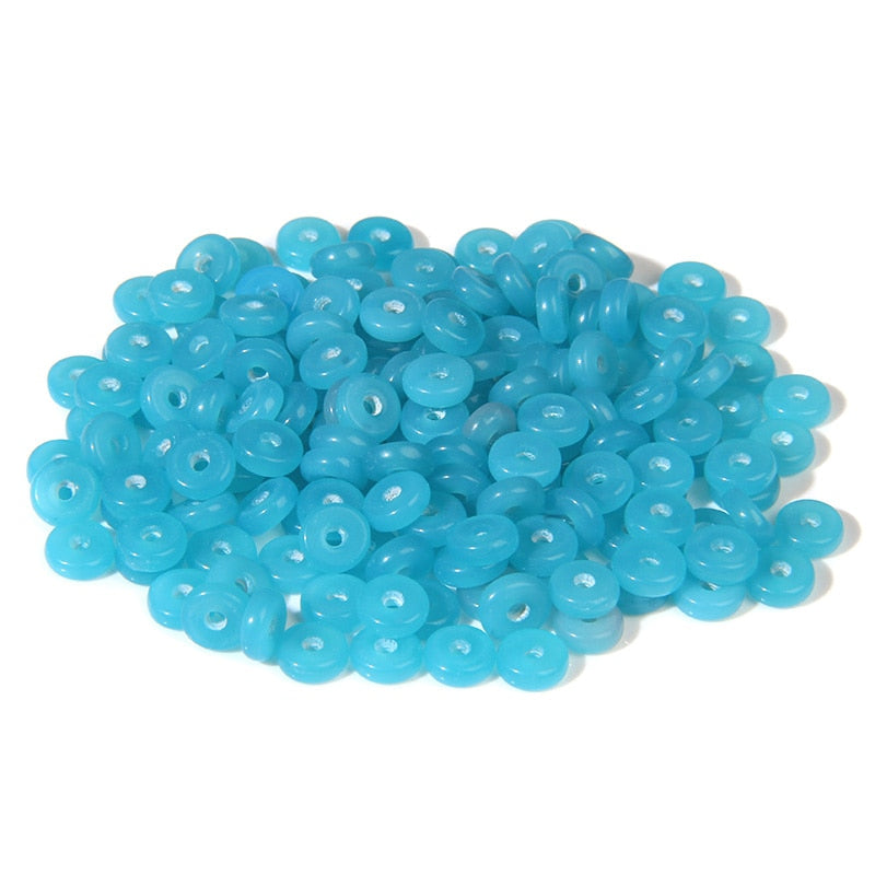 Natural Stone Slice Bead Agates Jades Flat Spacer