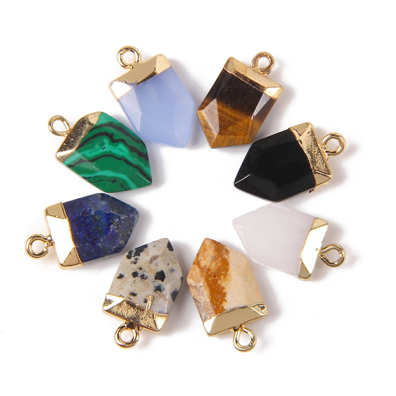 Green Blue Yellow Stone Pendants Charm for Jewelry