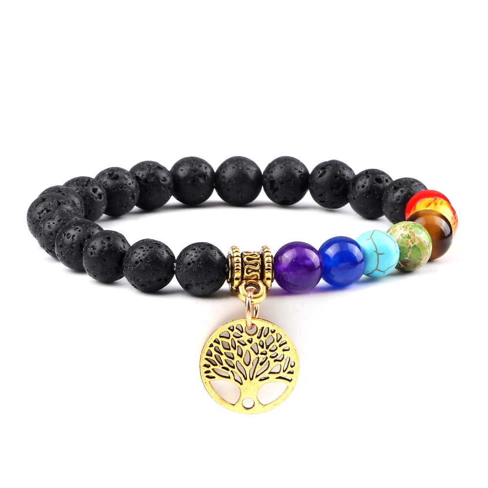 7 Chakra Life Tree Bracelets Natural Stone Healing
