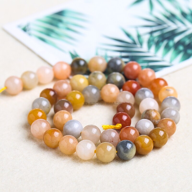 Natural Stone Gold Jades Spacer Beads For Jewelry