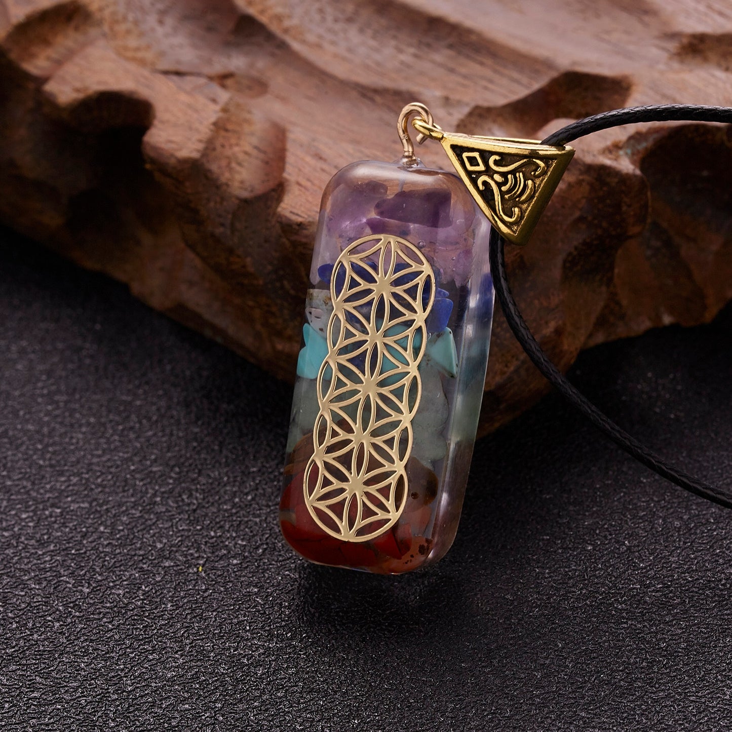 Charm Seven Chakras Healing Necklace
