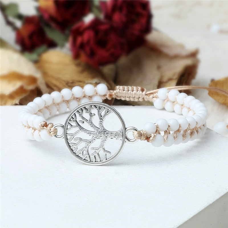 Tree of Life Charm Bracelets Handmade Stone