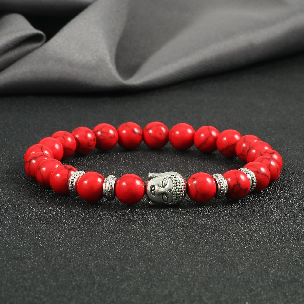 Reiki Tiger Eyes Beaded Buddha Bracelet Natural Stone