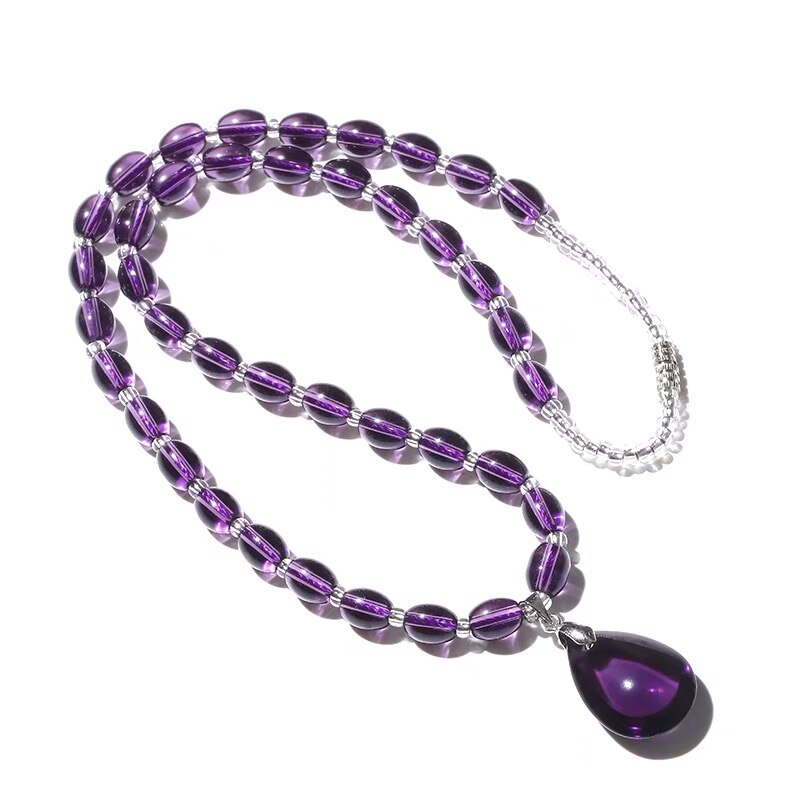Natural fresh water pearl natural stone necklace