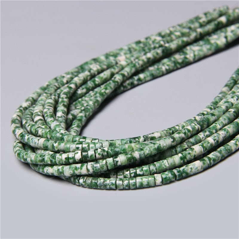 Natural Flat Disc Round Stone Crystal Jades Spacer Beads