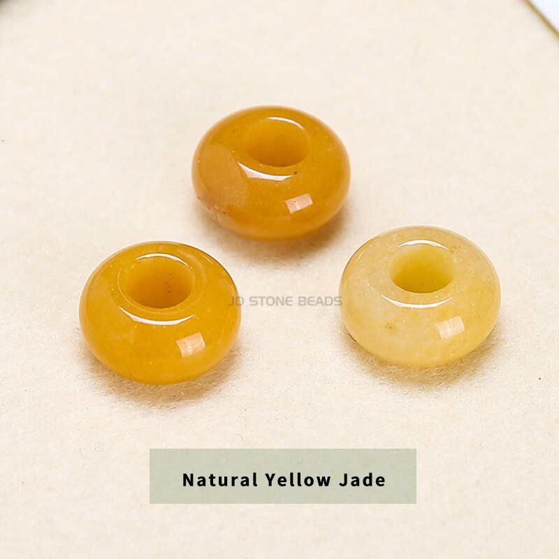 Natural Agate Jade Quartz Stone Big Hole Beads