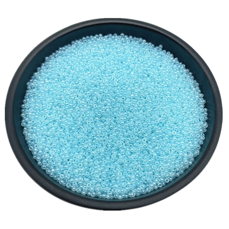 Charm Imitation Jade Czech Glass Seed Beads
