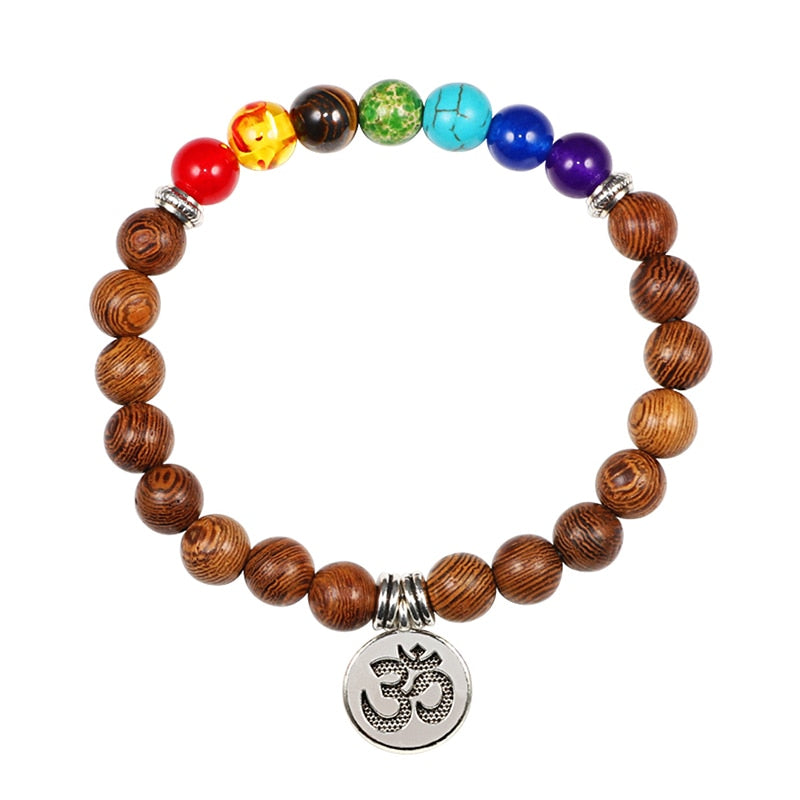 Stone Tiger Eye 7 Chakra Bracelets & Bangles