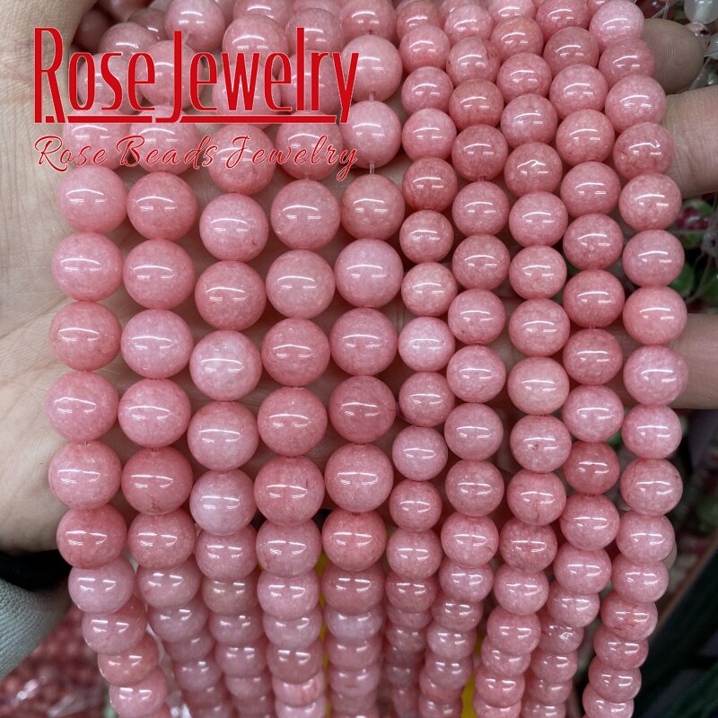 Chalcedony Jades Round Loose Spacer Stone Beads