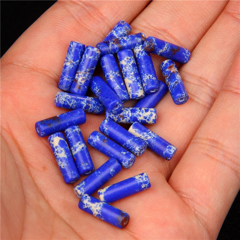 Cylinder Shape Stone Beads Jaspers