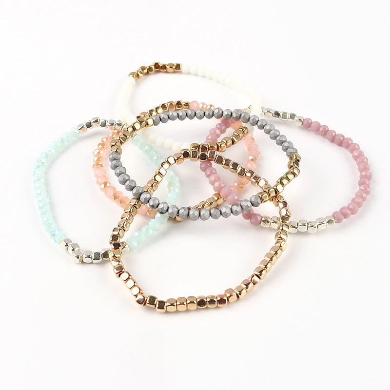 Natural Crystal Bracelets Delicate Beaded