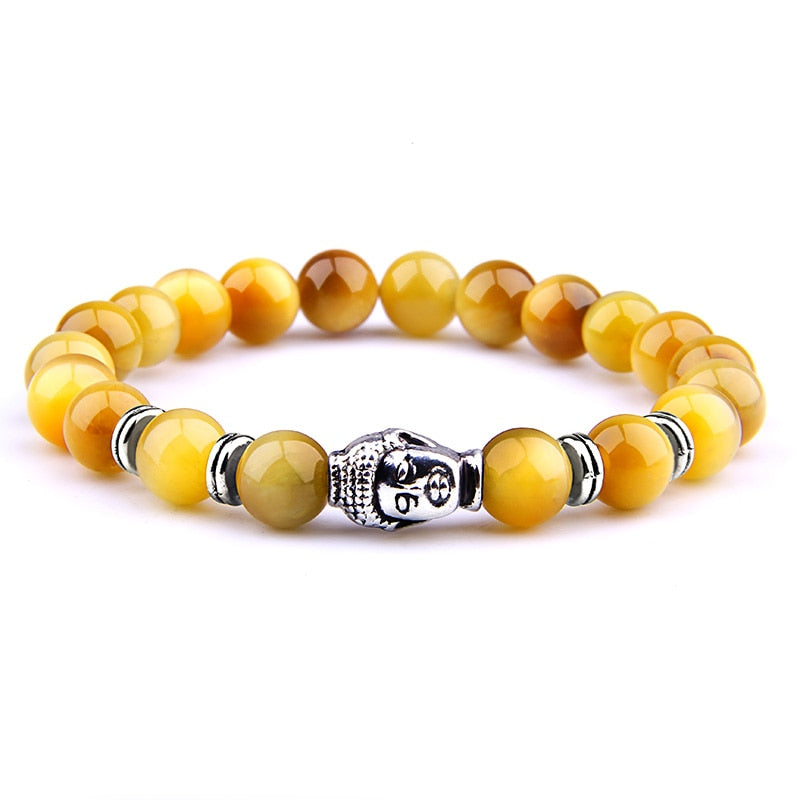 Fashion Natural Royal Blue Tiger Eye Stone Beads Bracelet