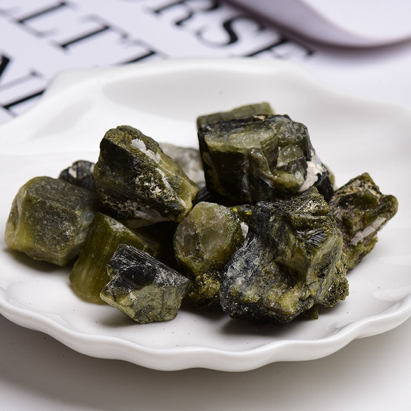 Natural Green Tourmaline Raw Stone Gemstone