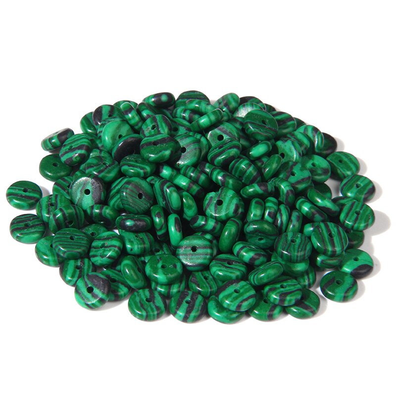 Natural Stone Slice Bead Agates Jades Flat Spacer