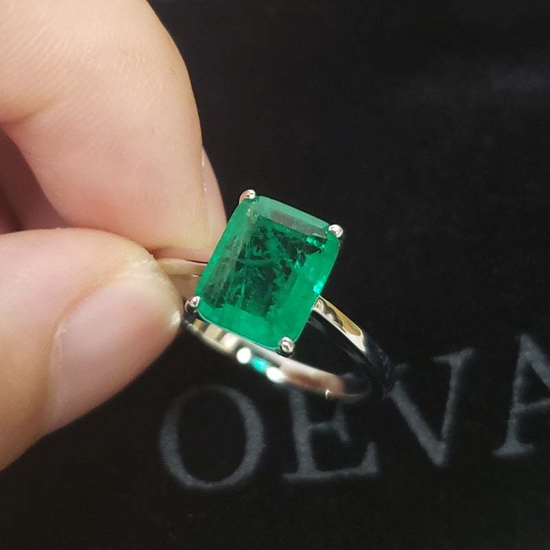 6 Carat Emerald High Carbon Diamond Rings