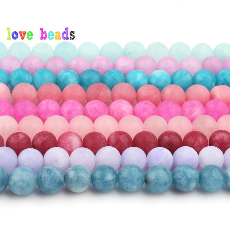 Matte Stone Beads Dull Polish Amazons Jades