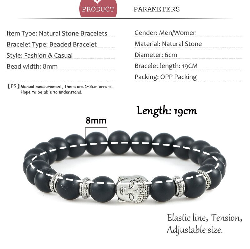 Reiki Tiger Eyes Beaded Buddha Bracelet Natural Stone