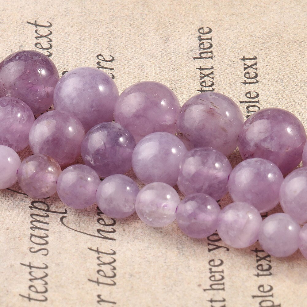 Light Purple Amethysts Crystals Round Loose Jades