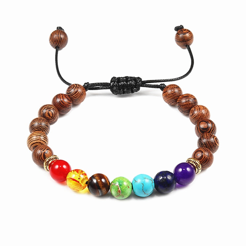 Stone Tiger Eye 7 Chakra Bracelets & Bangles