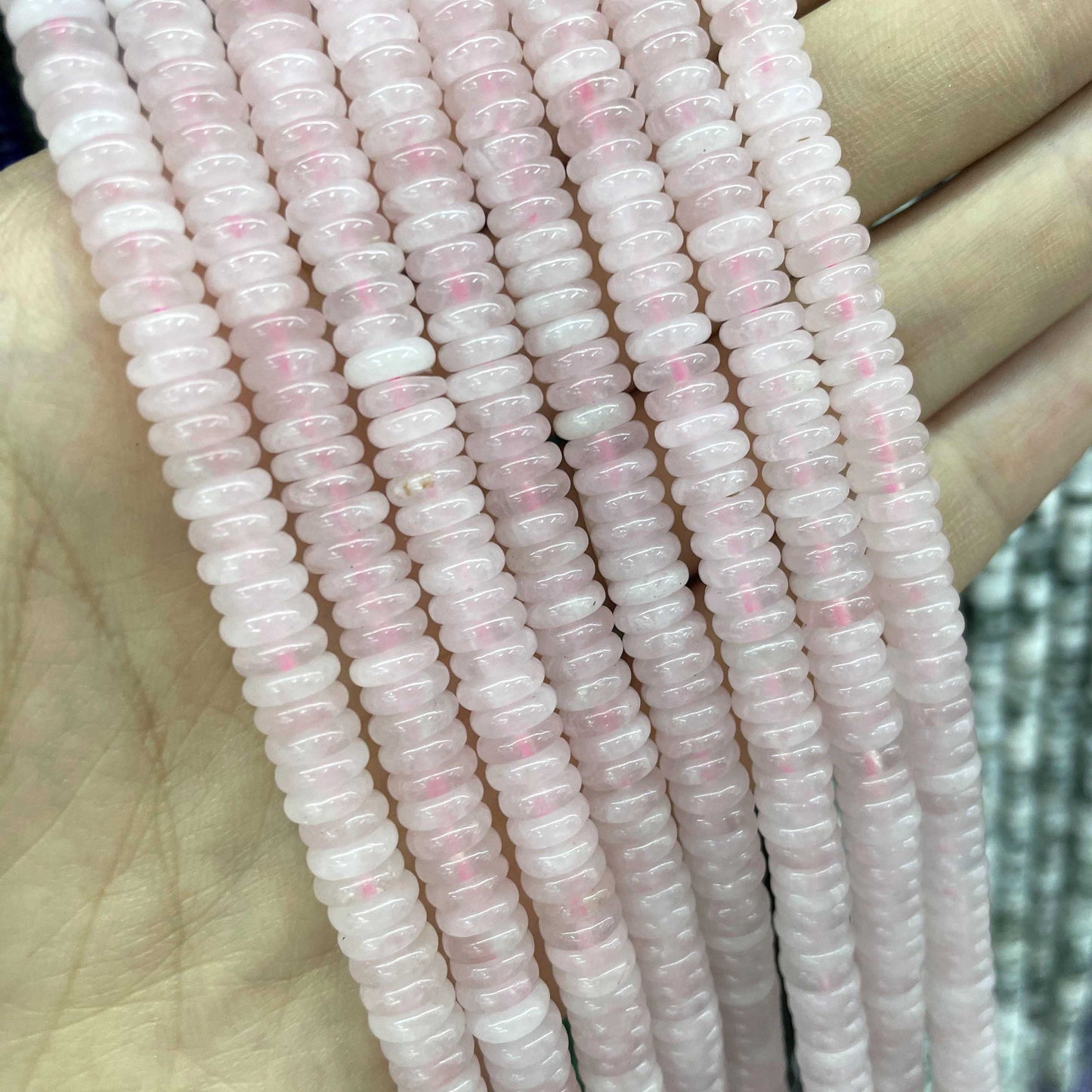 Natural Stone Agates Jades Amazonite Flat Spacer