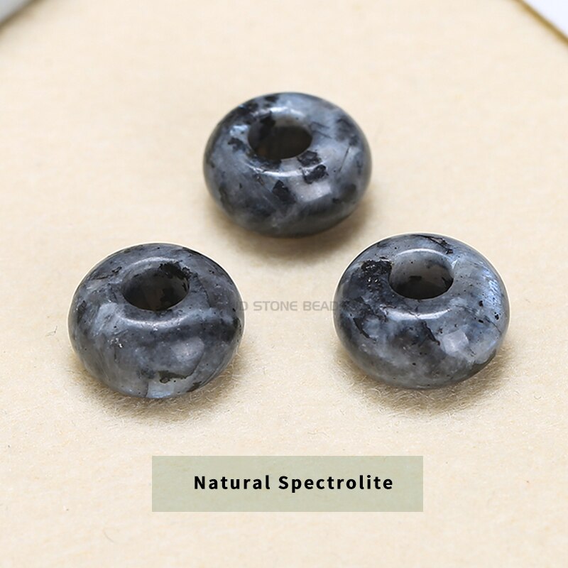 Natural Agate Jade Quartz Stone Big Hole Beads