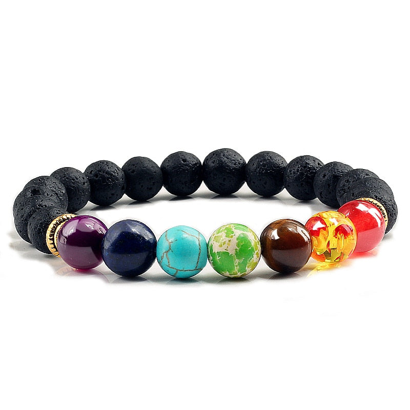 Stone Tiger Eye 7 Chakra Bracelets & Bangles