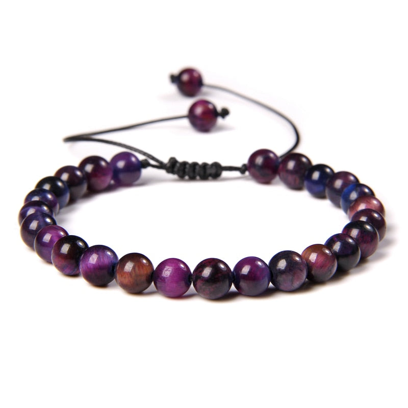 Natural Stone Amethysts 6MM Bead Bracelets