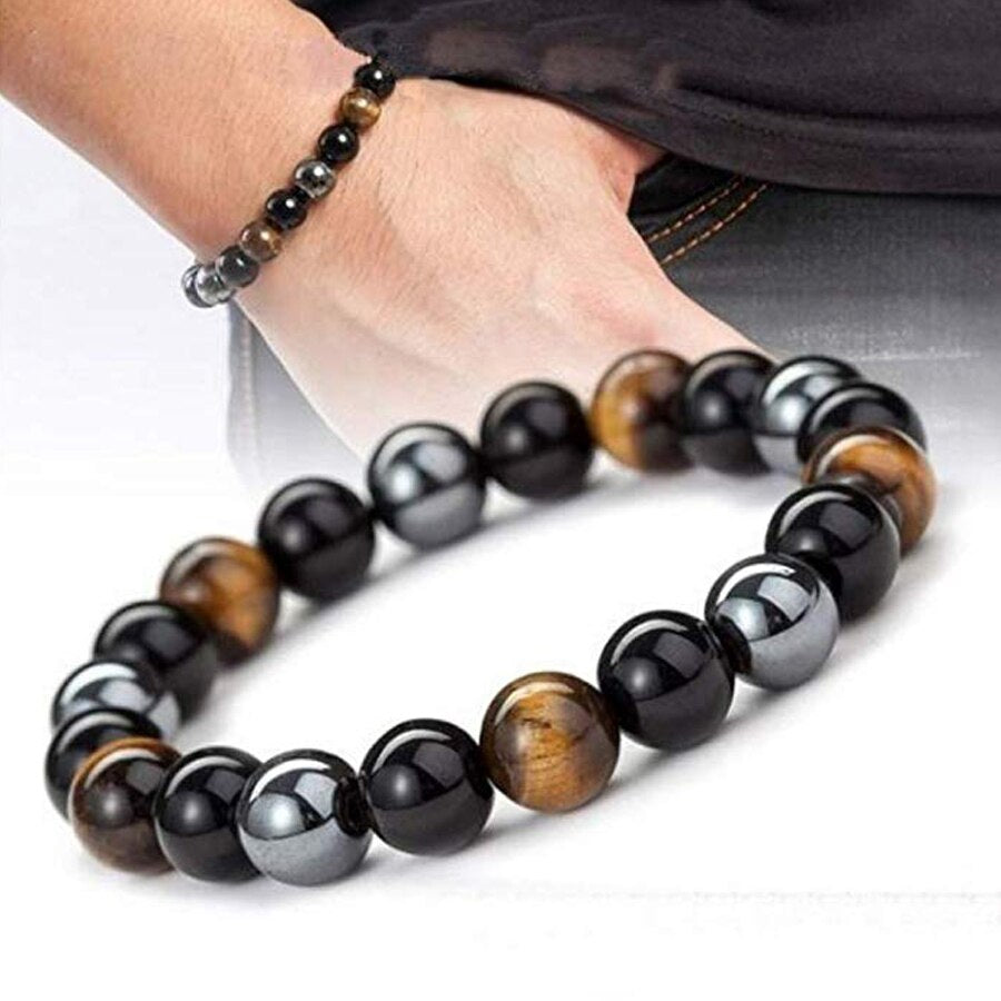 Tiger Eye Obsidian Hematite Beads Bracelets Magnetic