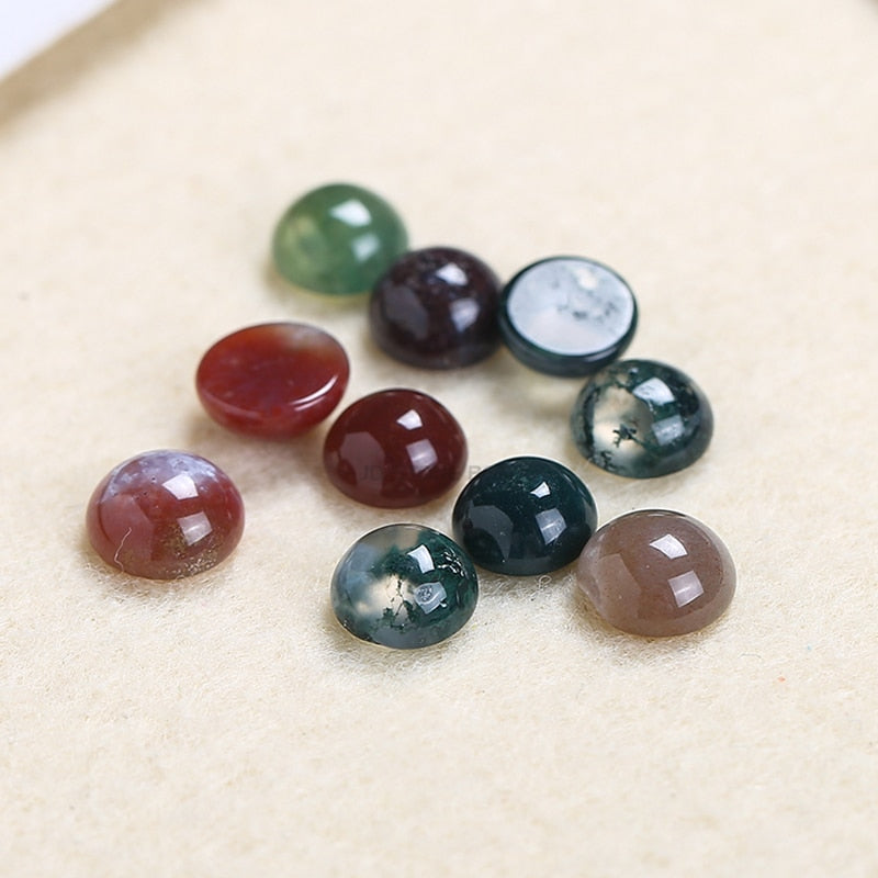 Flat Back Gemstone Mix Colors Natural Stone Cab