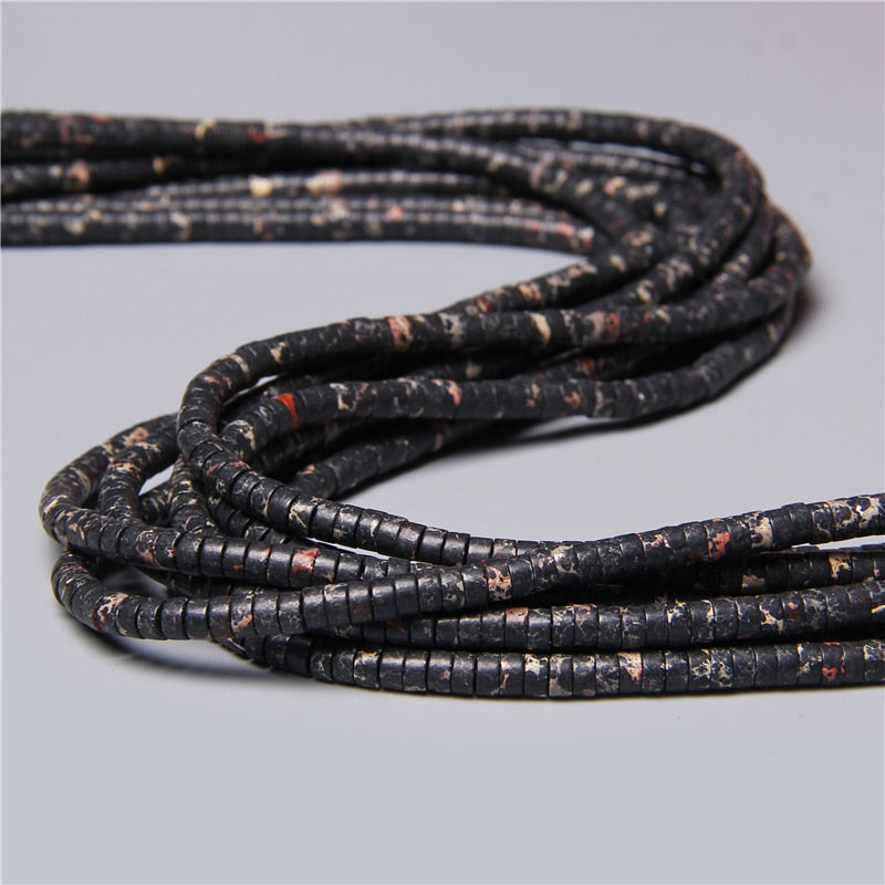 Natural Rondelle Stone Beads Flat Round Jaspers