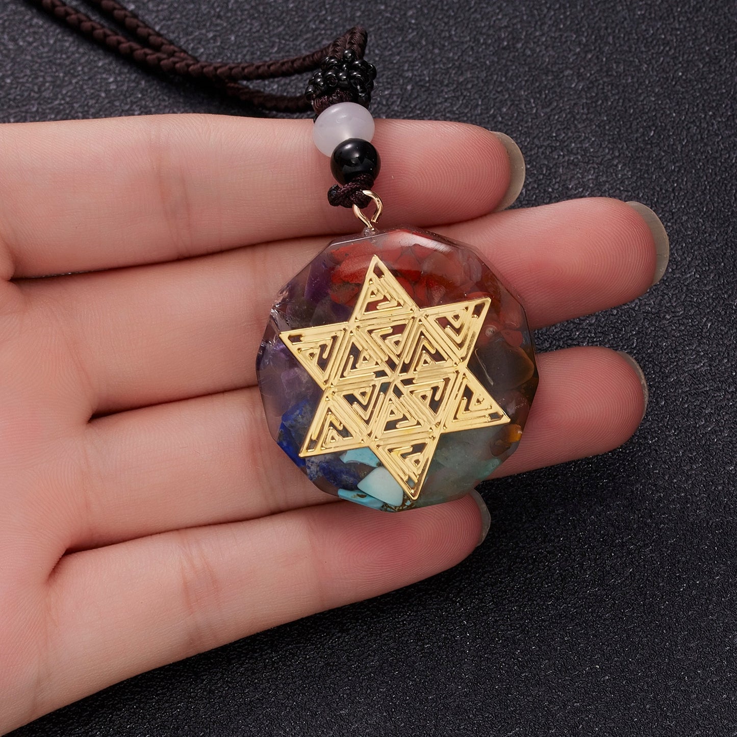 Charm Seven Chakras Healing Necklace