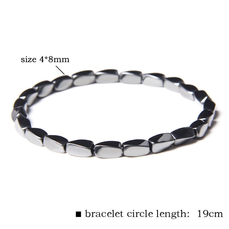 Natural Hematite Chips Beads Bracelets Men Fashion
