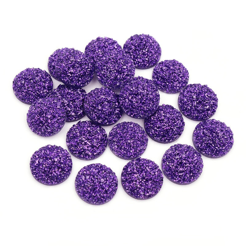 Fashion Mix Colors Natural Stone Convex Flat back
