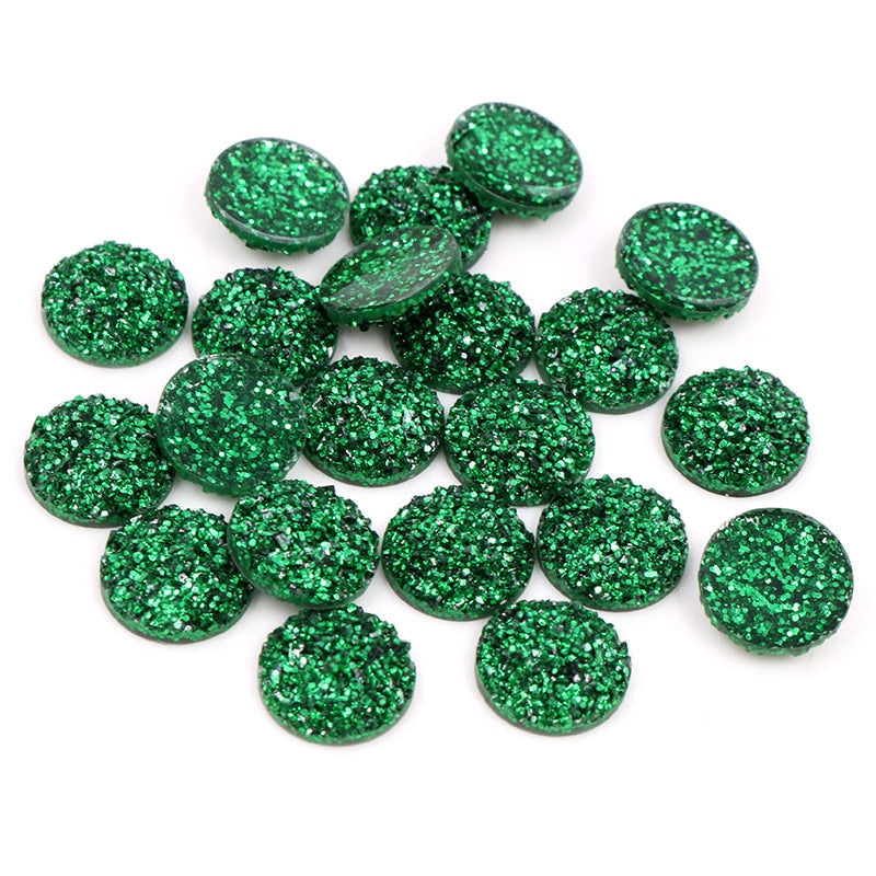 Fashion Mix Colors Natural Stone Convex Flat back