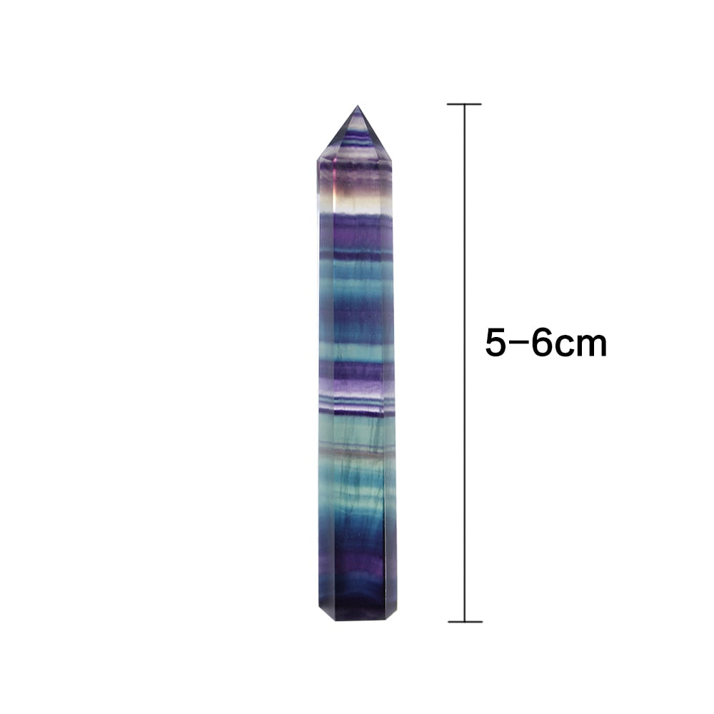 Natural Fluorite Crystal Colorful Striped Fluorite