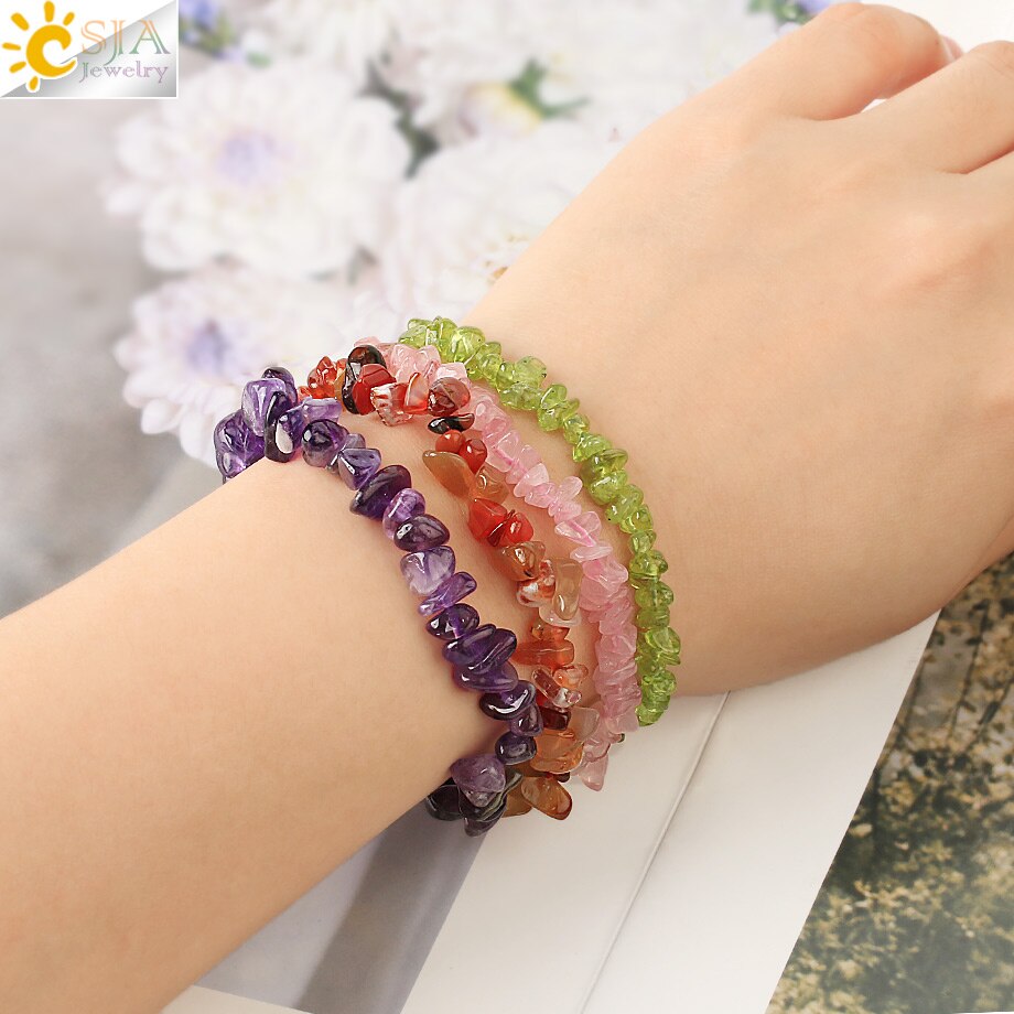 Irregular Chips Natural Stone Bracelet Asymmetry