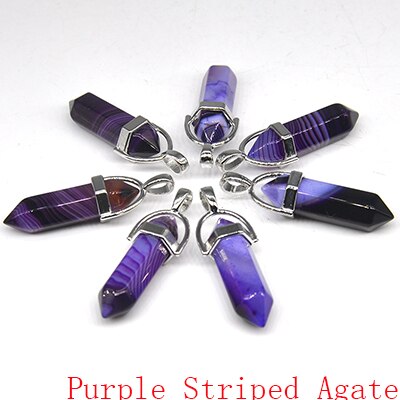 Natural Stone Hexagonal Quartz Pendulum Column Crystal