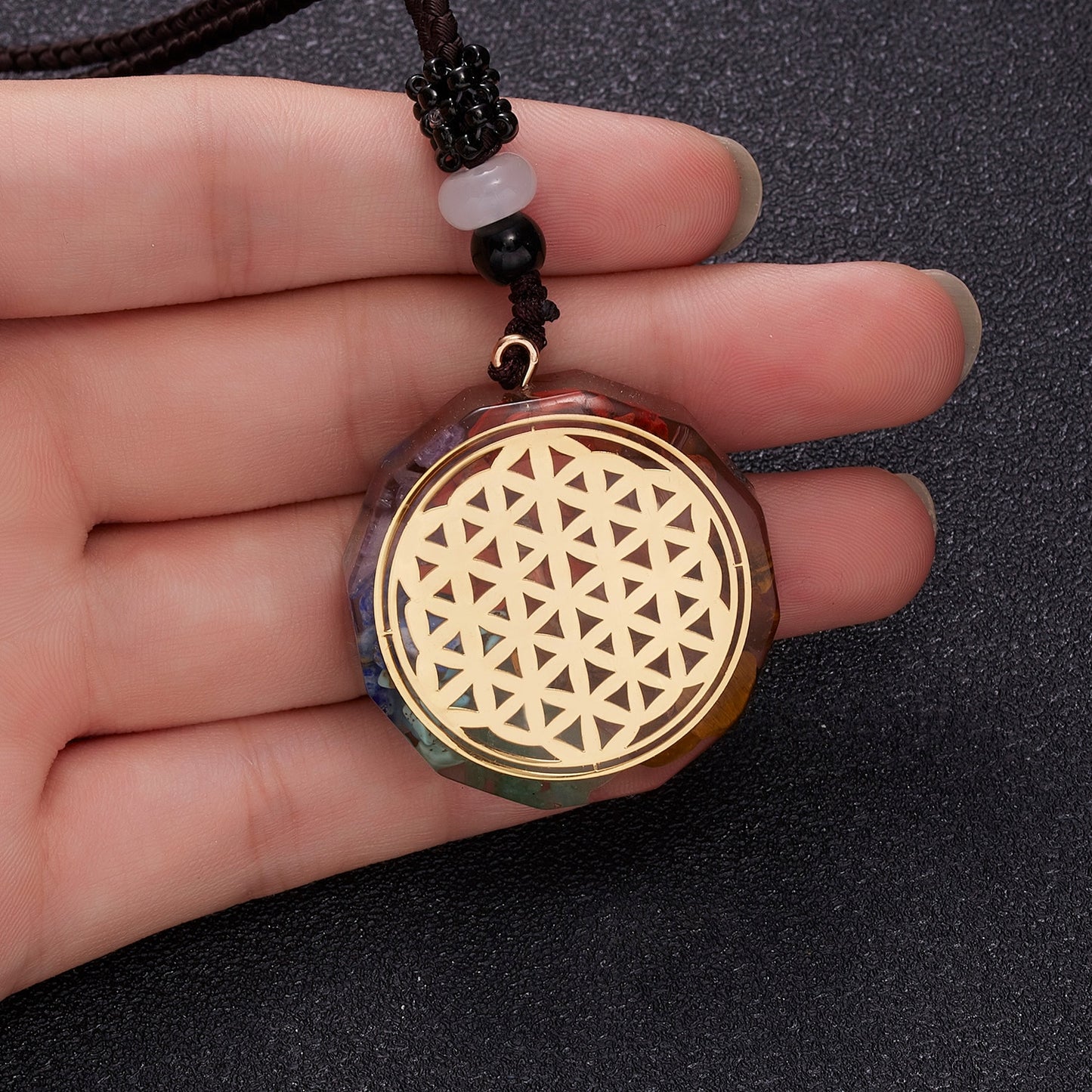 Charm Seven Chakras Healing Necklace