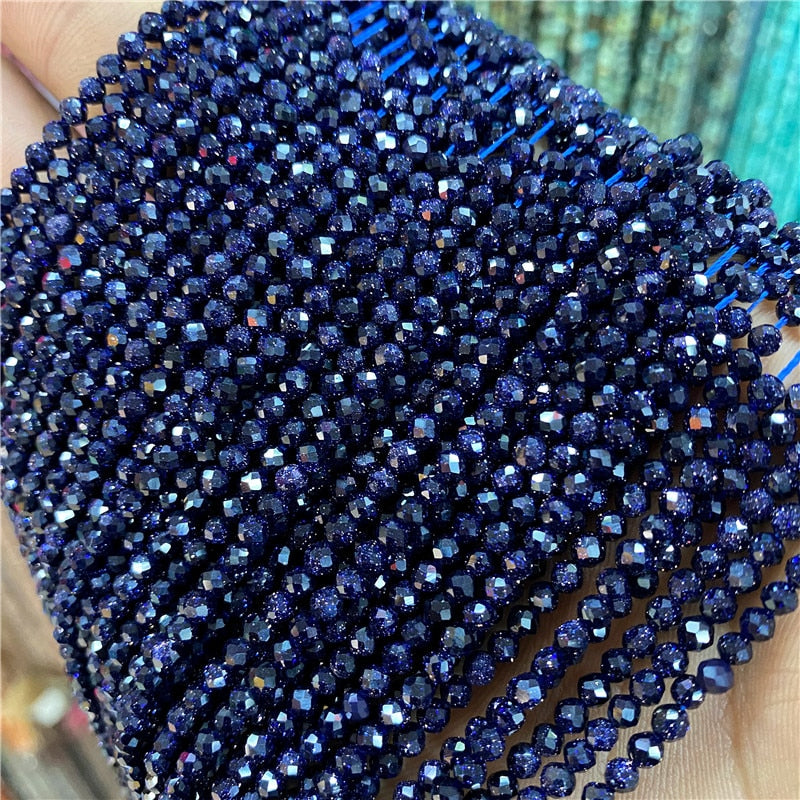 Natural Stone Beads Blue Quartzs Crystal Turquois