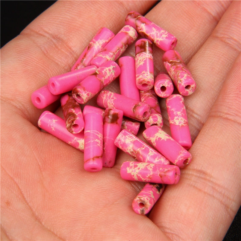 Cylinder Shape Stone Beads Jaspers