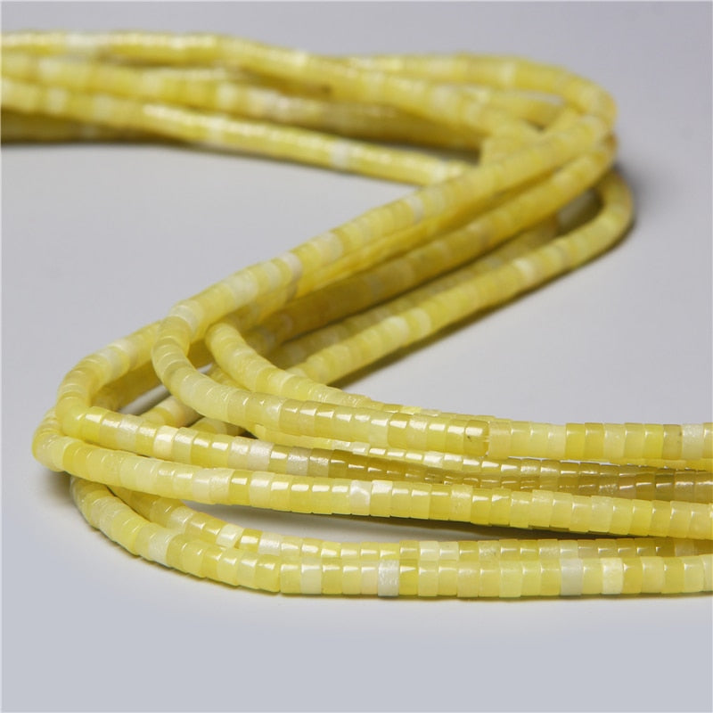 Natural Rondelle Stone Beads Flat Round Jaspers