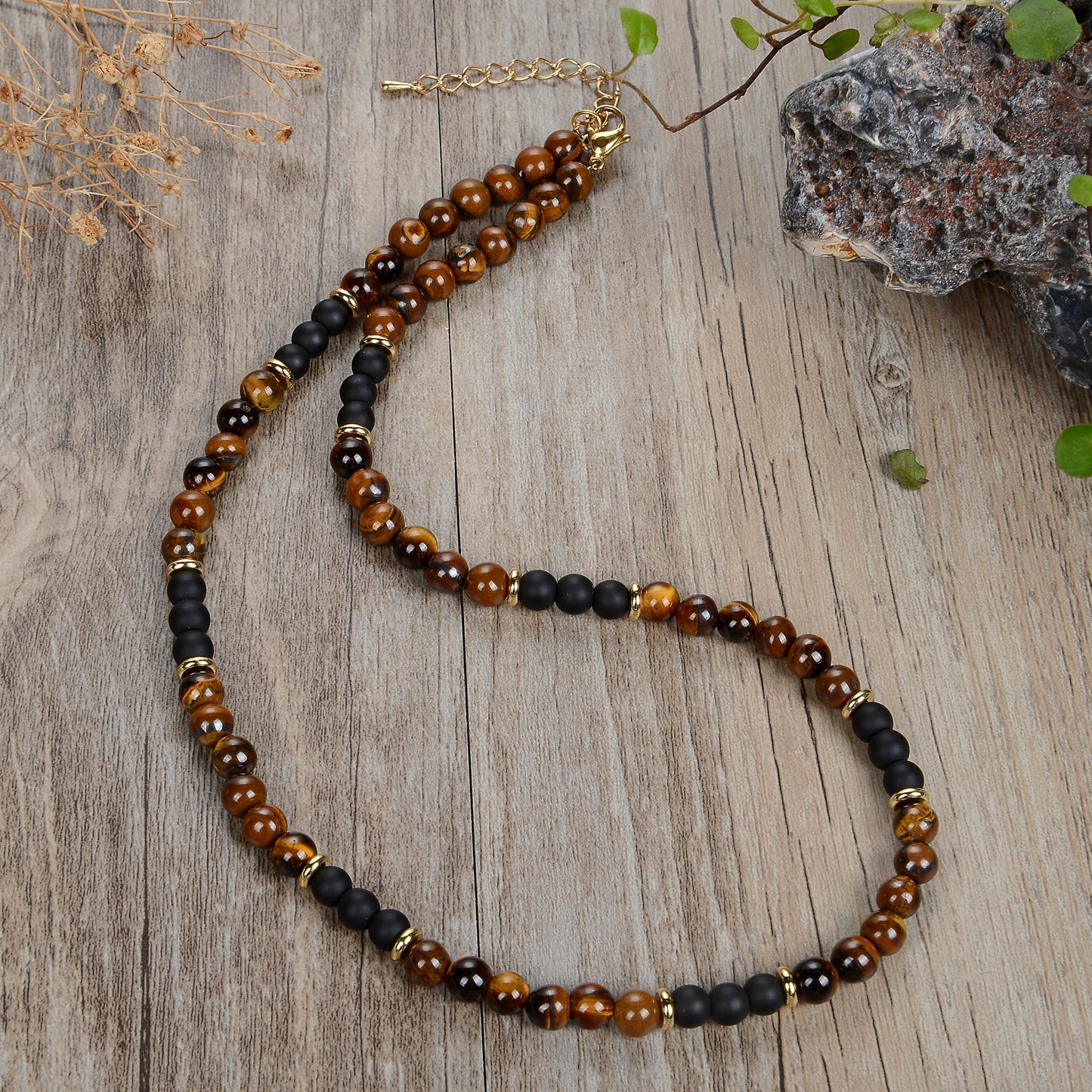 New natural tiger's eye stone black gallstone beads