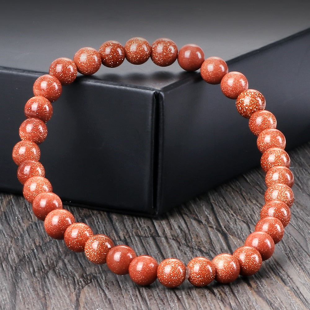 Natural Sandstone Bracelet Bangle Blue Green Goldstone