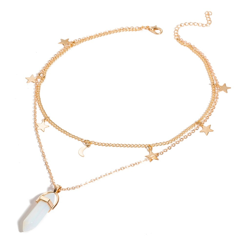 FNIO Crystal Pendant Necklace For Women