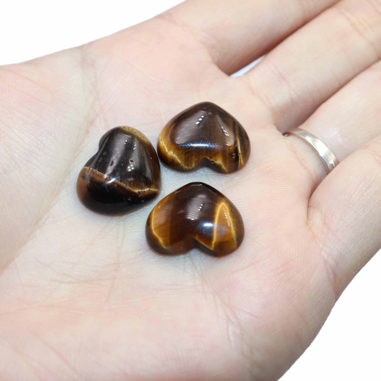 Agates Quartz Pink Jades Tiger Eye Heart Shape Stone
