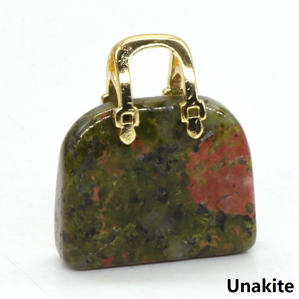 Women Bag Shaped Natural Healing Crystal Amethyst