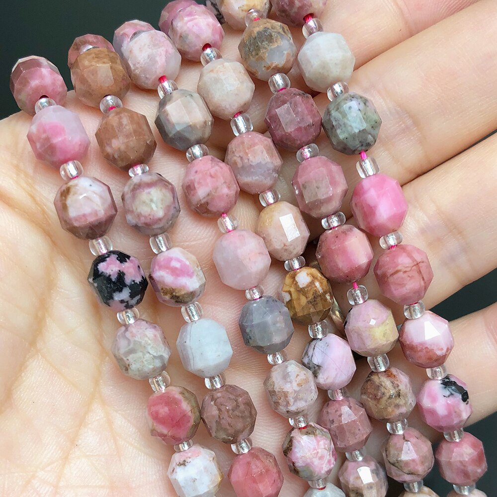 Natural Rhodonite Jades Quartz Apatite Amazonite Stone