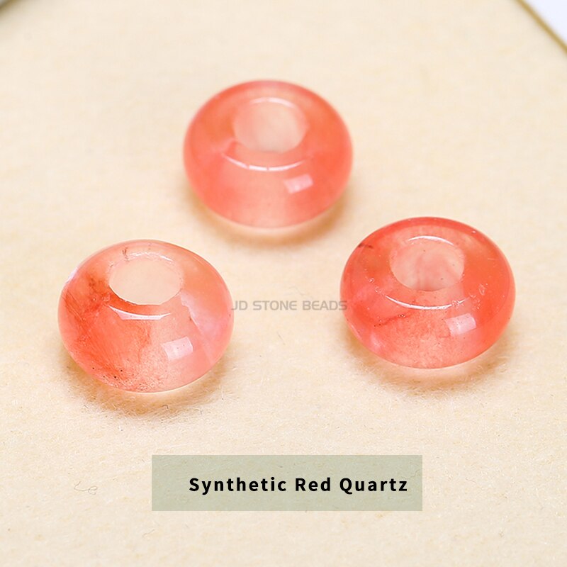 Natural Agate Jade Quartz Stone Big Hole Beads