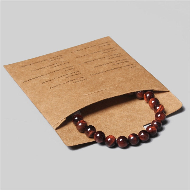 Men Bracelet Natural Hematite Tiger Eye Bead