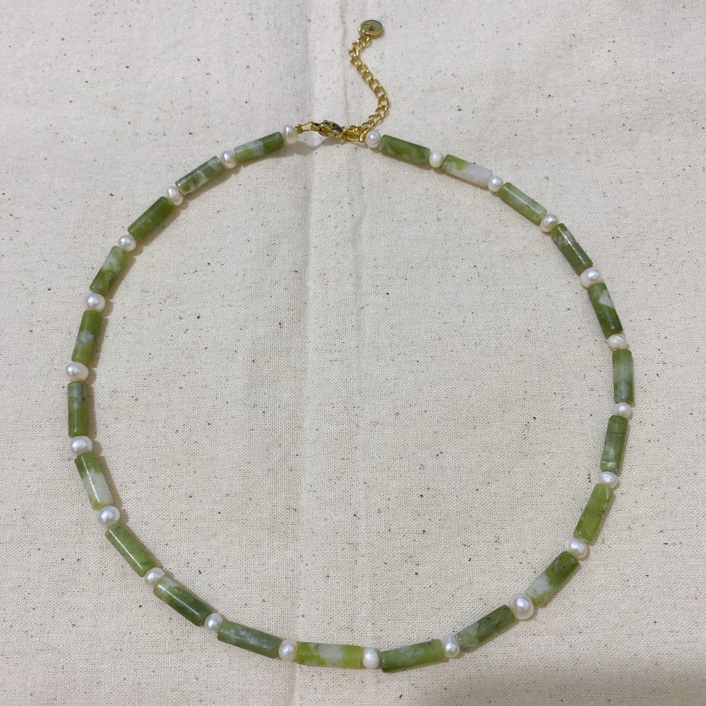 freshwater pearl necklace natural stone necklace